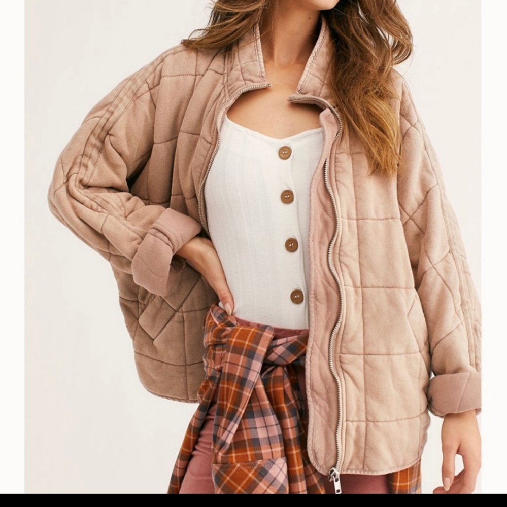 Free People Quilted Dolman jacket